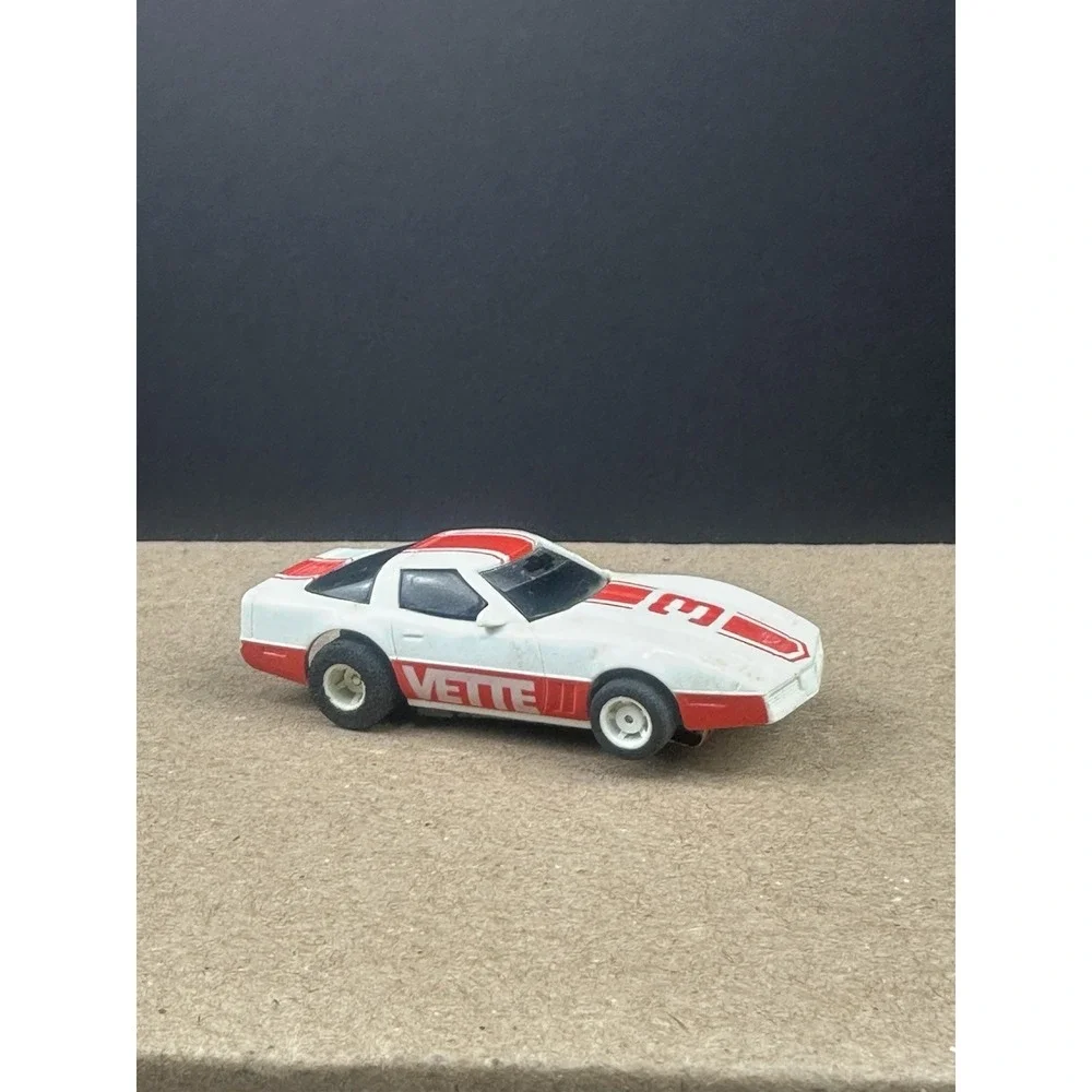 Tyco '83 Corvette White/Red #3 440 Slot Car from 1983 Untested